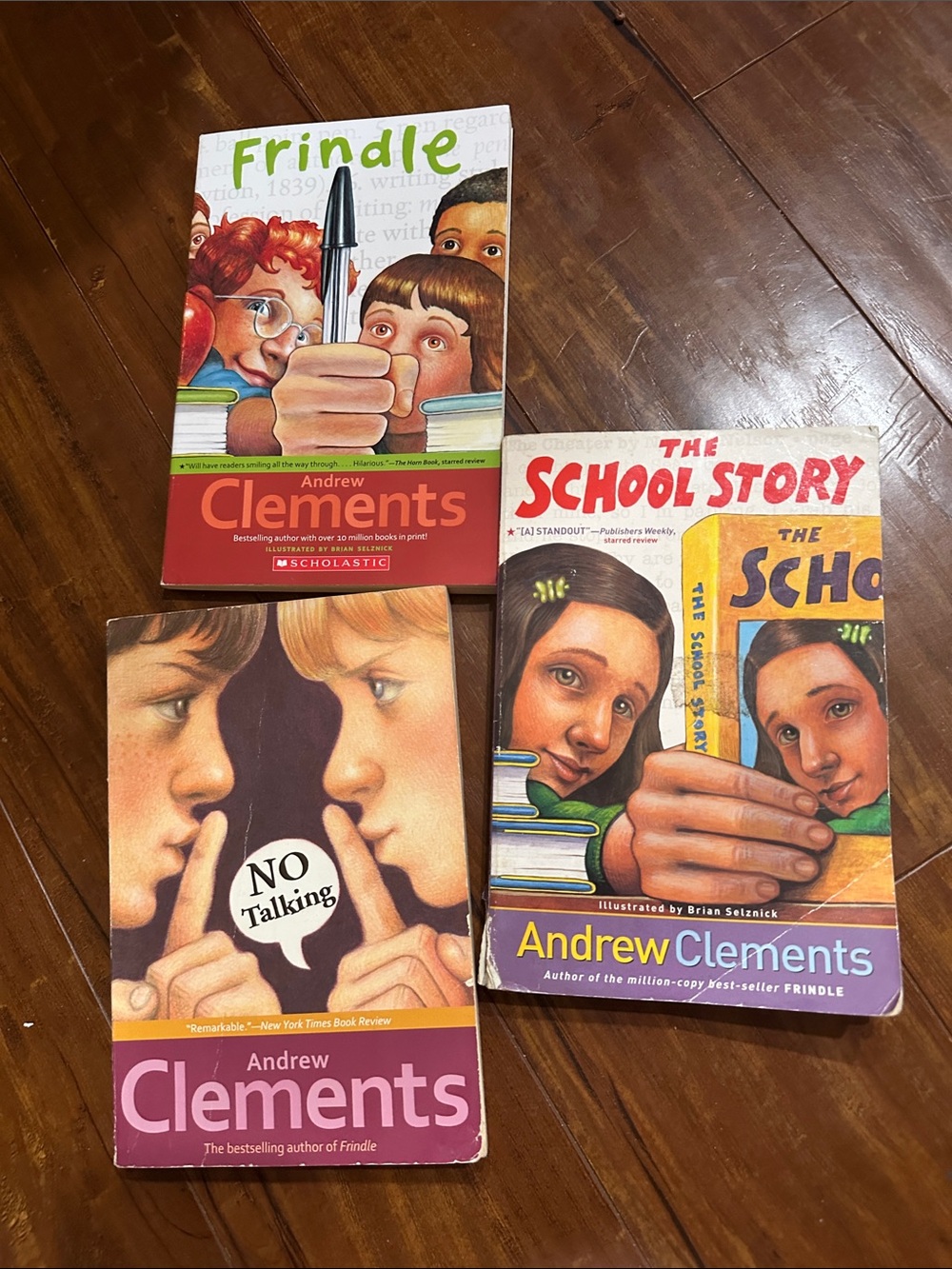 Andrew Clements 3 Book Lot Frindle No Talking School Story Middle Grade